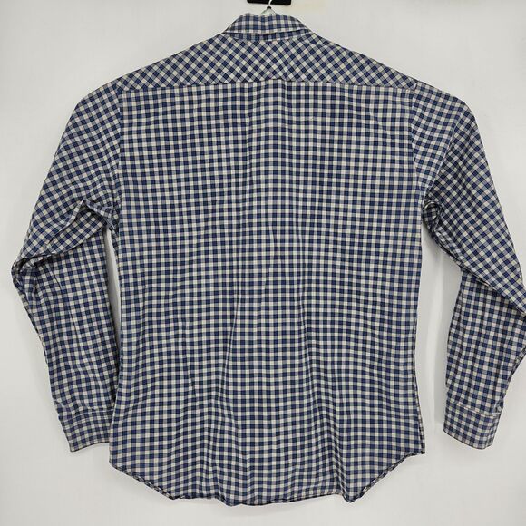 Billy Reid Shirt Mens XL Blue Plaid Casual Button Up Standard Cut‎ Cotton - Picture 4 of 10